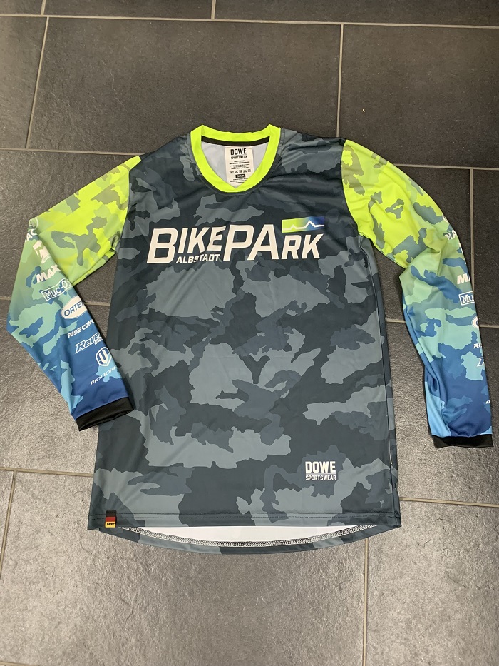 Jersey langarm Design 24 Flu Yellow/Blue Camo