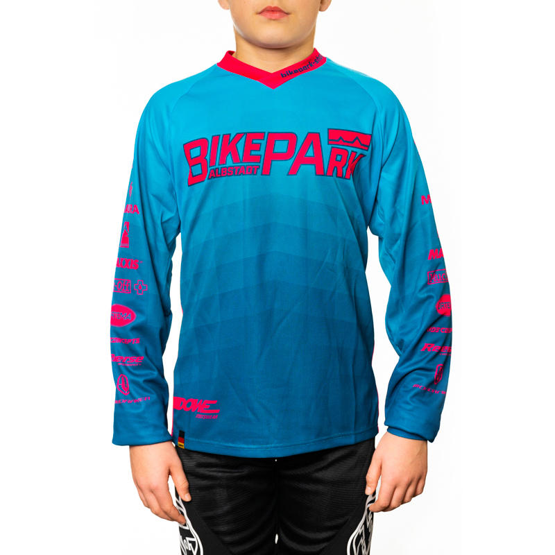 Bikepark Jersey langarm 21 Cyan/Pink