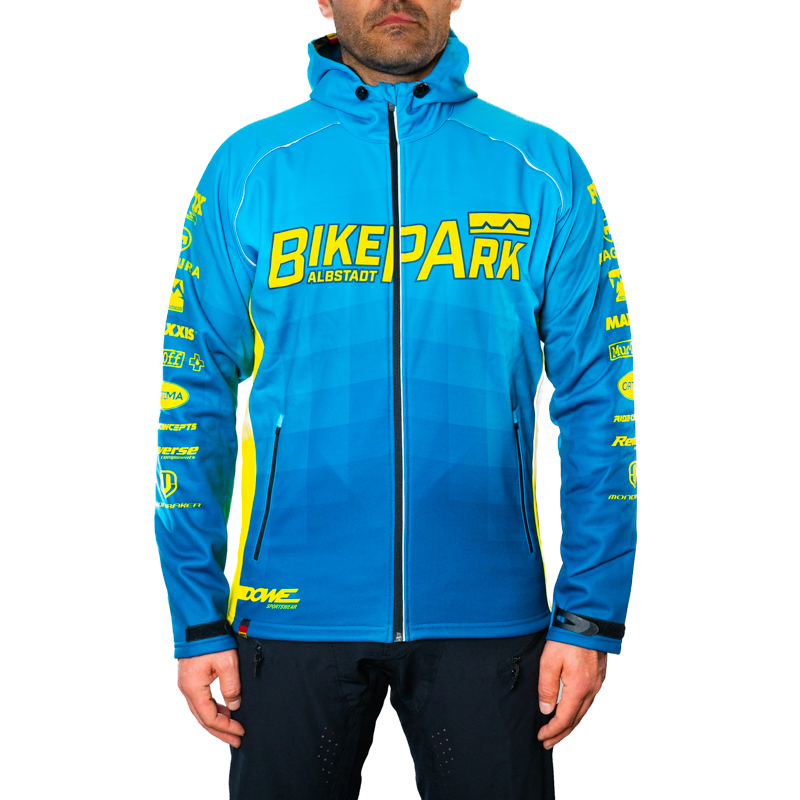Bikepark Softshelljacke Men 2021 Cyan/Yellow