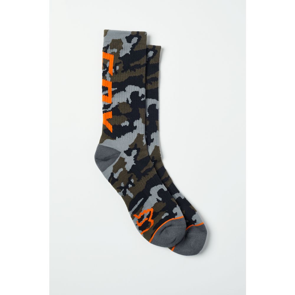 Socken Cushioned Crew Camo/Orange