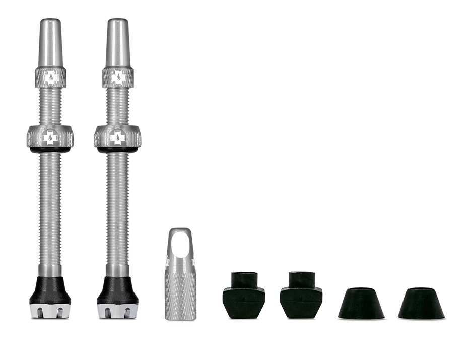 Tubeless Ventile Valve Kit Universal for MTB/Road 44mm Silber
