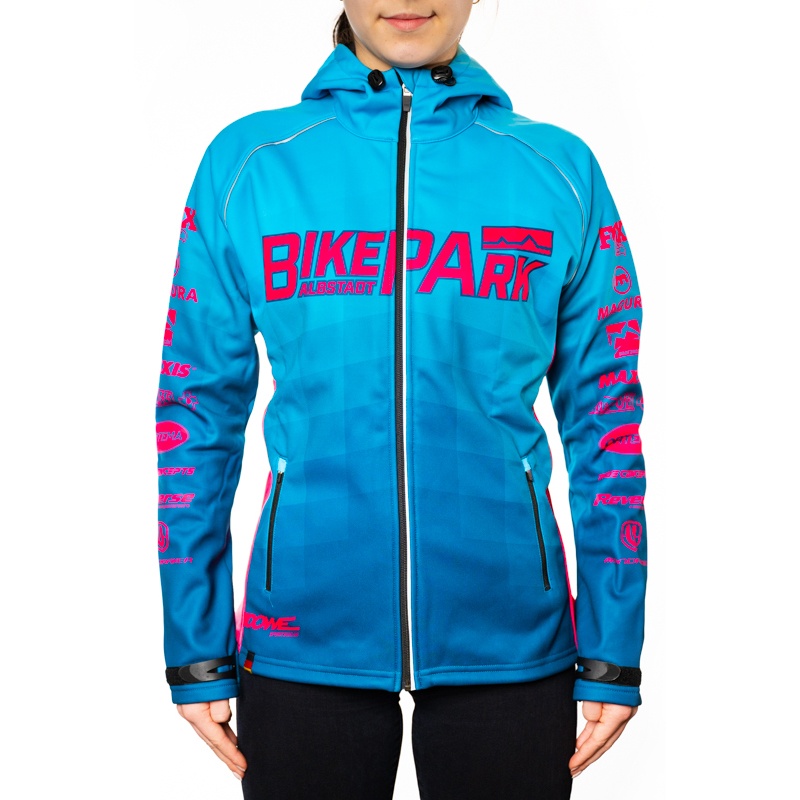 Bikepark Softshelljacke Womans 2021 Cyan/Pink