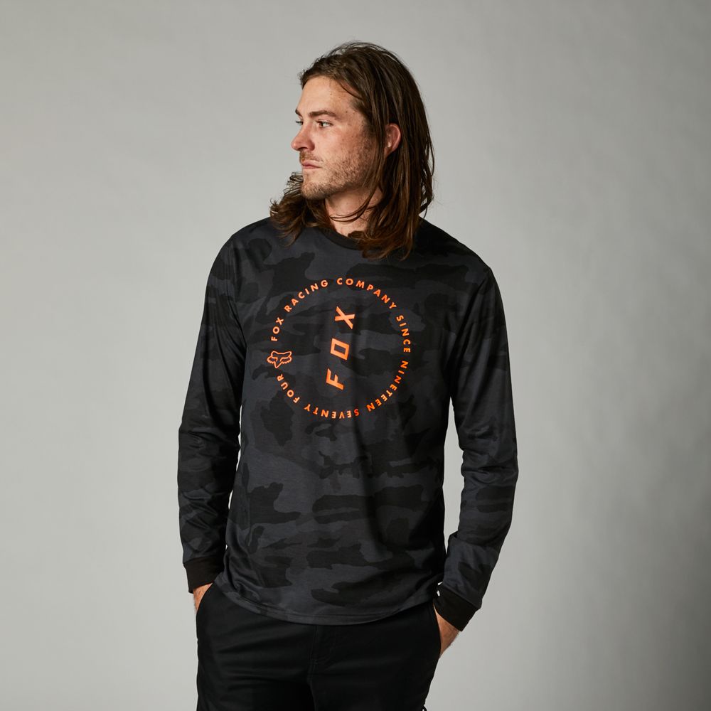 Funktionsjersey Clean up Camo langarm Black Camo