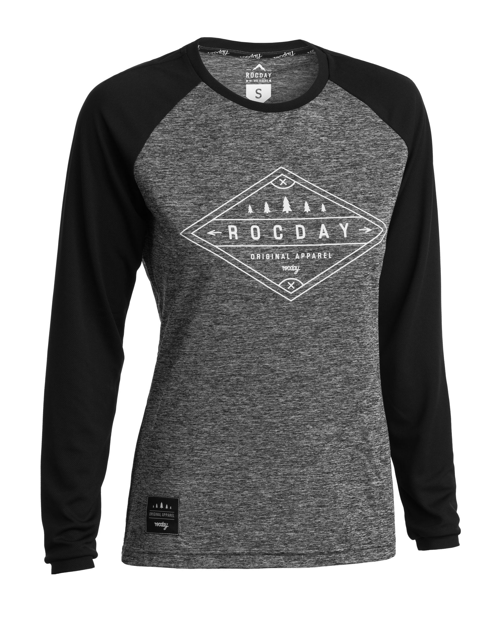 Jersey Line langarm WMN Melange Black