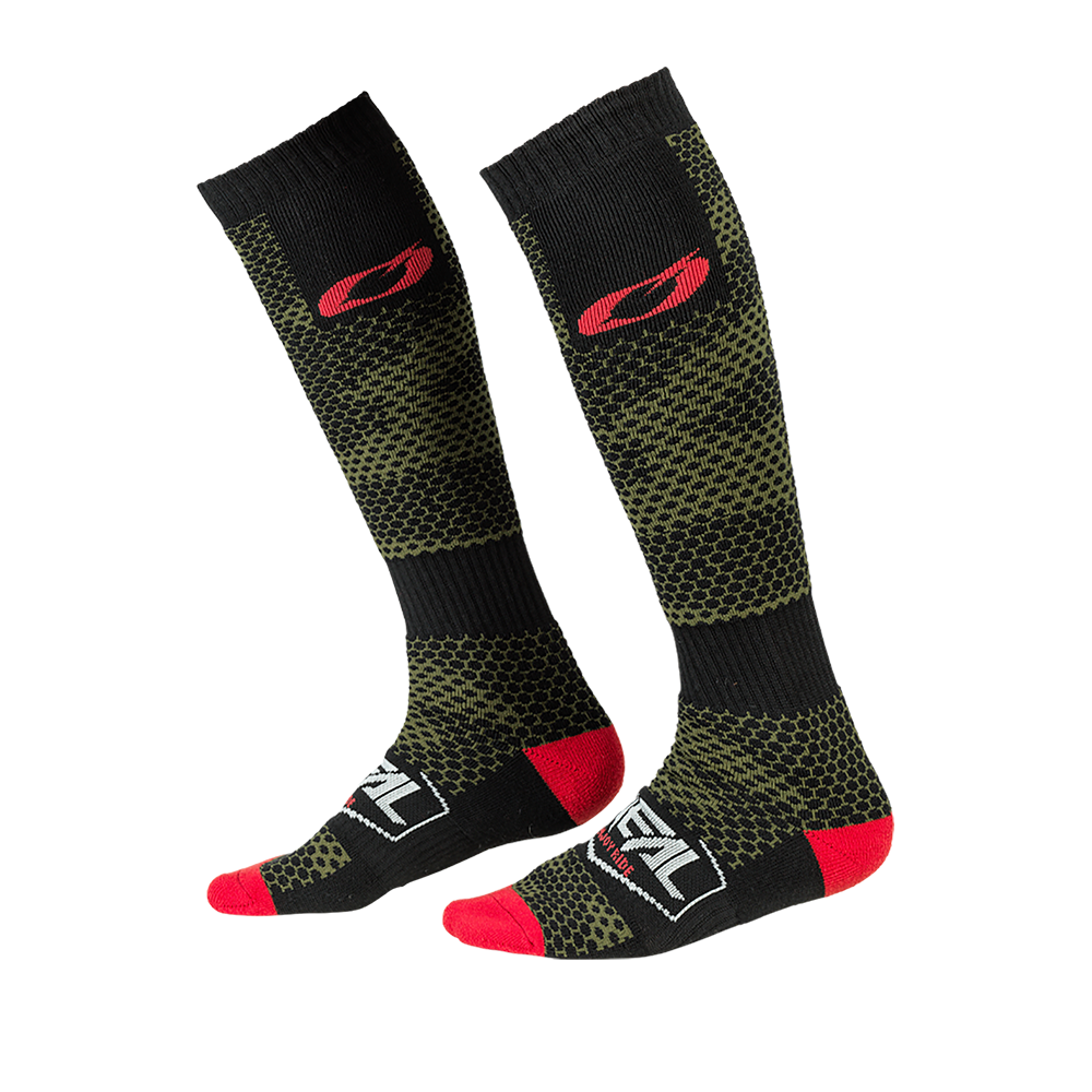 Socken Pro MX lang Covert Black/Green One Size