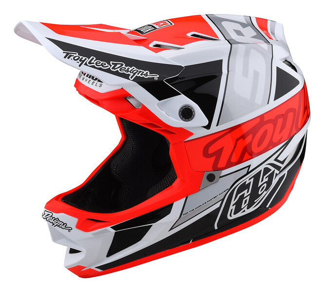 Fullface-Helm D4 Composite MIPS White /Glow Orange
