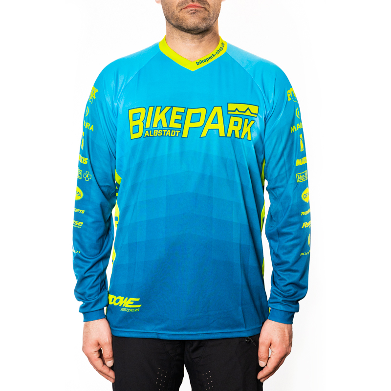 Bikepark Jersey langarm 21 Cyan/Yellow