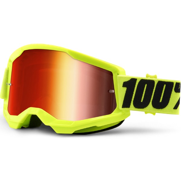 Brille Strata 2 Anti Fog Red Mirror Lens Neon Yellow