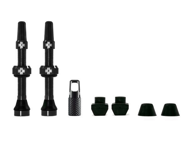 Tubeless Ventile Valve Kit Universal for MTB & Road 60mm Black