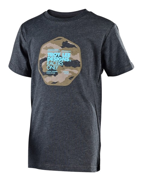 T-Shirt Race Camo Youth Heather Charcoal