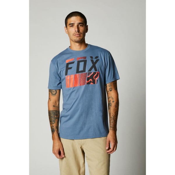 T-Shirt Overspray Sleeve SS Men Matt Blue