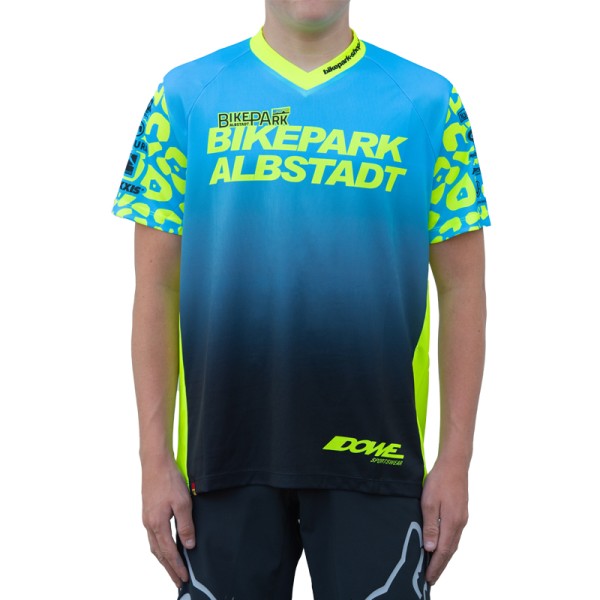 Enduro/Touren/E-Bike Jersey kurzarm Leopard 20 Flu Yellow/Cyan/Petrol