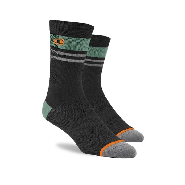 Socken Icon Black/Orange/Green