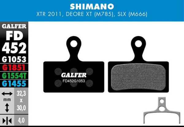 Scheibenbremsbeläge Performance SHIMANO – XTR 2011 BR-M985, Deore XT BR-M785, SLX