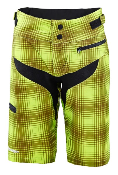 MTB-Enduro-Downhill Women Skyline Short Plaid Lime Green