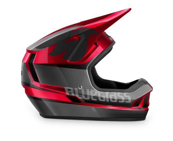 Fullface-Helm Legit Black Red Metallic | Glossy