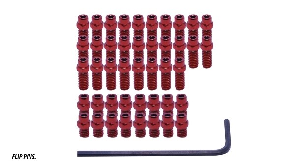 Vault Pedale Flip Pin Kit red