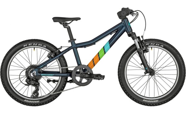 Komplettbike Bergamonster 20, 23 Dunkelblau/Orange/Grün