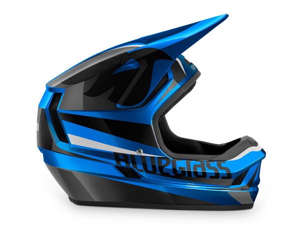 Fullface-Helm Legit Blue Metallic Black | Glossy