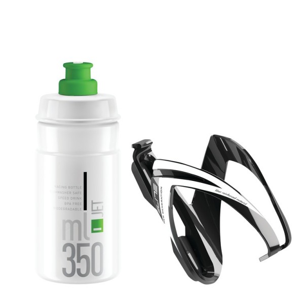 Trinkflaschen-Kit Ceo KID 350ml Halter+Flasche Schwarz/Grün