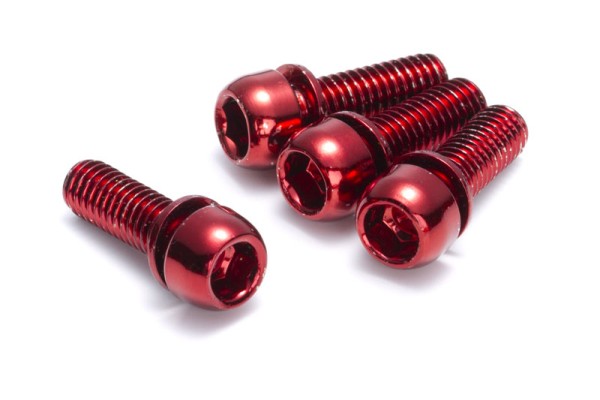 Bremsadapter-Schraubenset M6x18mm Rot