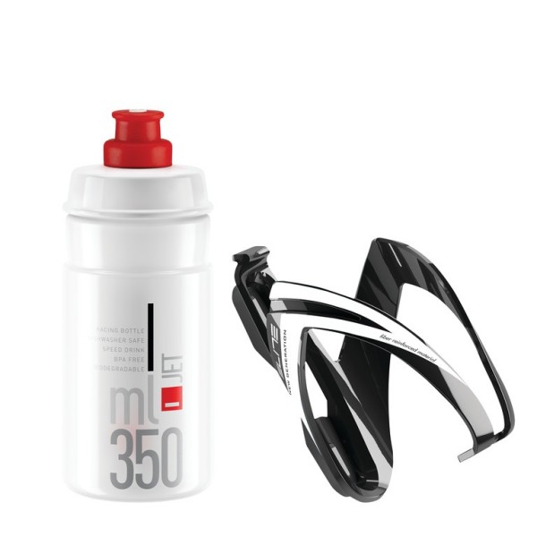 Trinkflaschen-Kit Ceo KID 350ml Halter+Flasche Schwarz/Rot