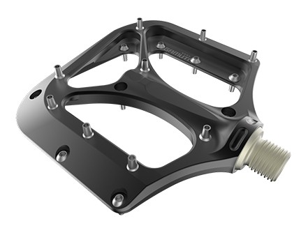 Plattformpedale Podium Anodize Black with Raw Pins