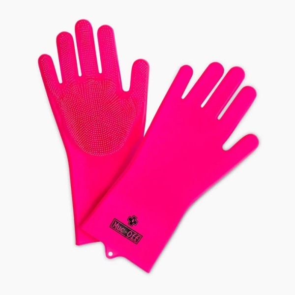 Reinigungshandschuhe Scrubber Gloves Deep Pink