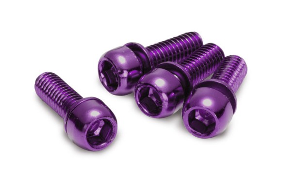 Bremsadapter-Schraubenset M6x18mm Purple