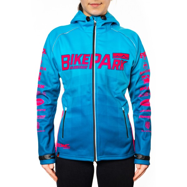 Bikepark Softshelljacke Womans 2021 Cyan/Pink